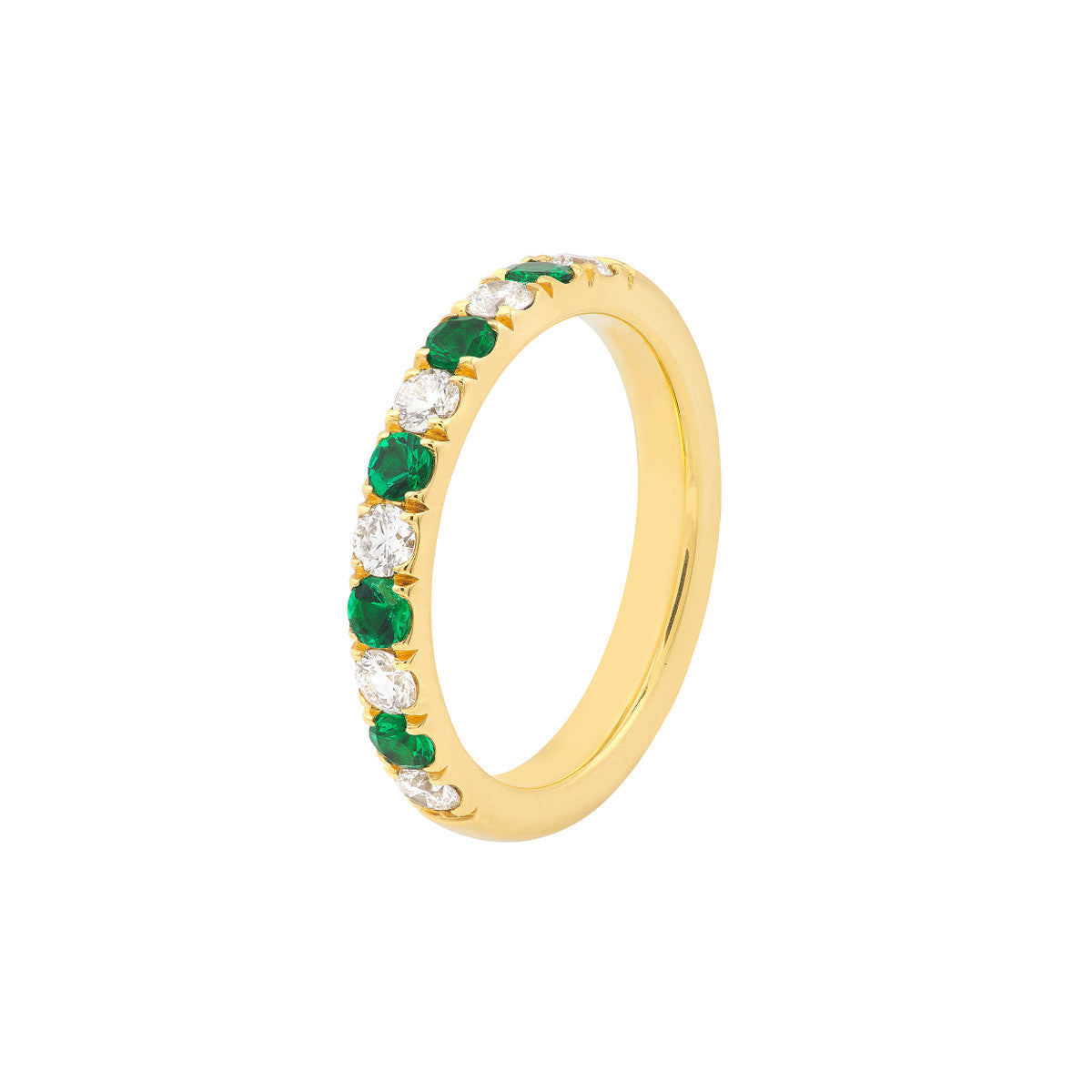 LOVE STACK Emerald + Diamond Stack Band - Slim