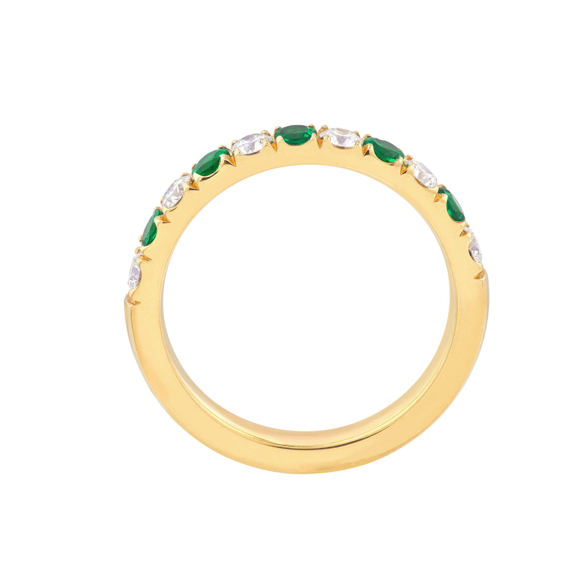 LOVE STACK Emerald + Diamond Stack Band - Slim