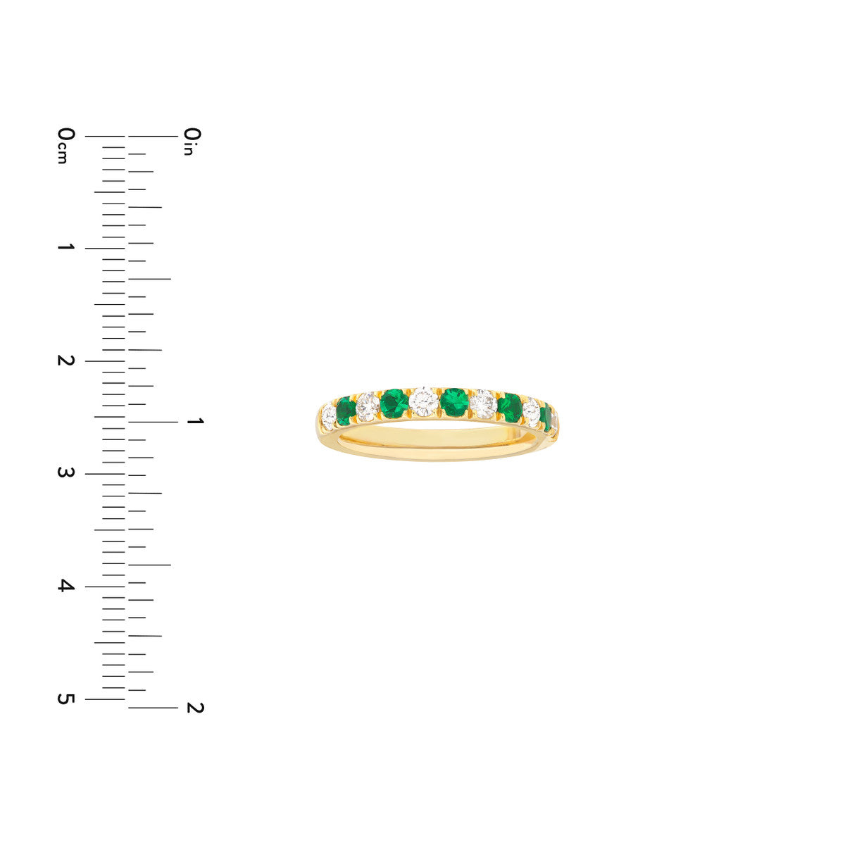 LOVE STACK Emerald + Diamond Stack Band - Slim