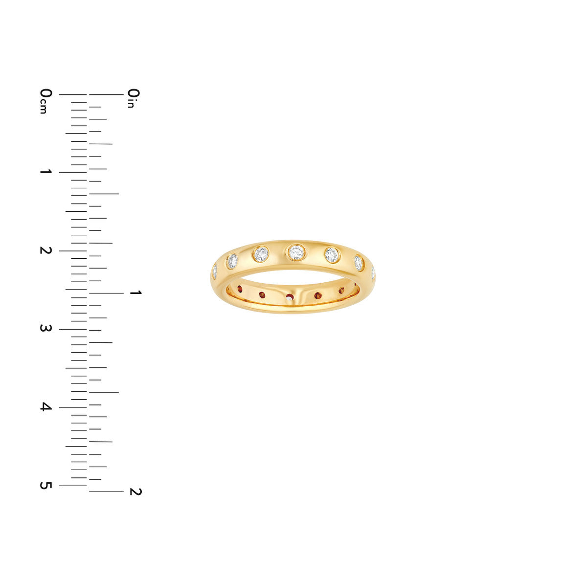 ETERNITY Diamond Station Yellow Gold Band