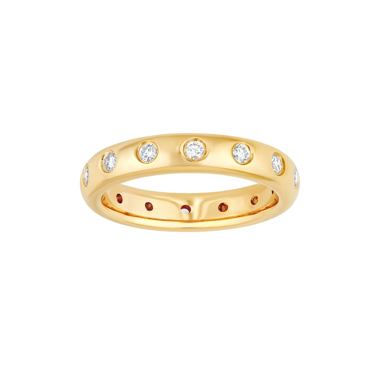 ETERNITY Diamond Station Yellow Gold Band