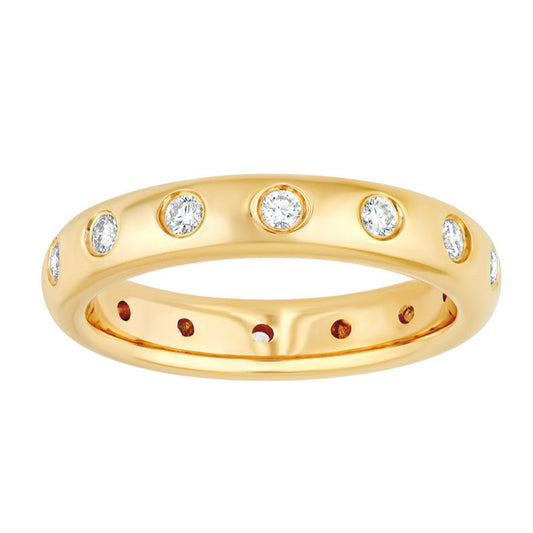 ETERNITY Diamond Station Yellow Gold Band